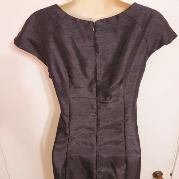 Madison Leigh Petite Belted Tailored Pencil Dress Grey 4 Petite - Picture 7 of 13